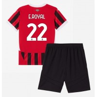 Maglia Calcio AC Milan Emerson Royal #22 Prima Divisa Bambino 2024-25 Manica Corta (+ pantaloncini)